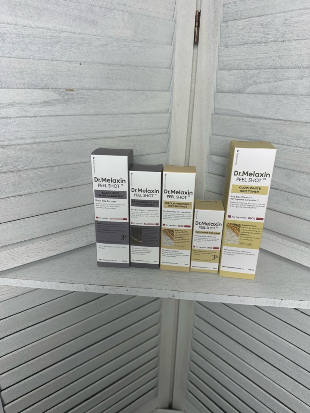 Peel Shot Gentle Cleanser & Exfoliant Set - White and Gold